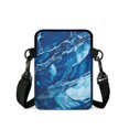 thumbnail image 2 of FUIALDOLG Blue Ocean Wave Print Portable Crossbody Coin Case, Polyester Crossbody Bag Lightweight Crossbody Purse for Travel Daily Use, 2 of 7