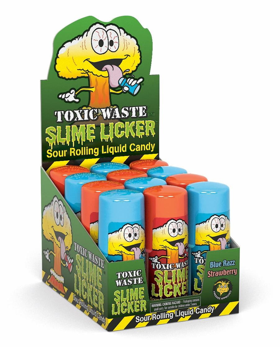 Slime Licker - Toxic Waste - Rolling Liquid - 1 Strawberry And 2 Blue Razz  Flavor - 2 Oz Each - Total 3 