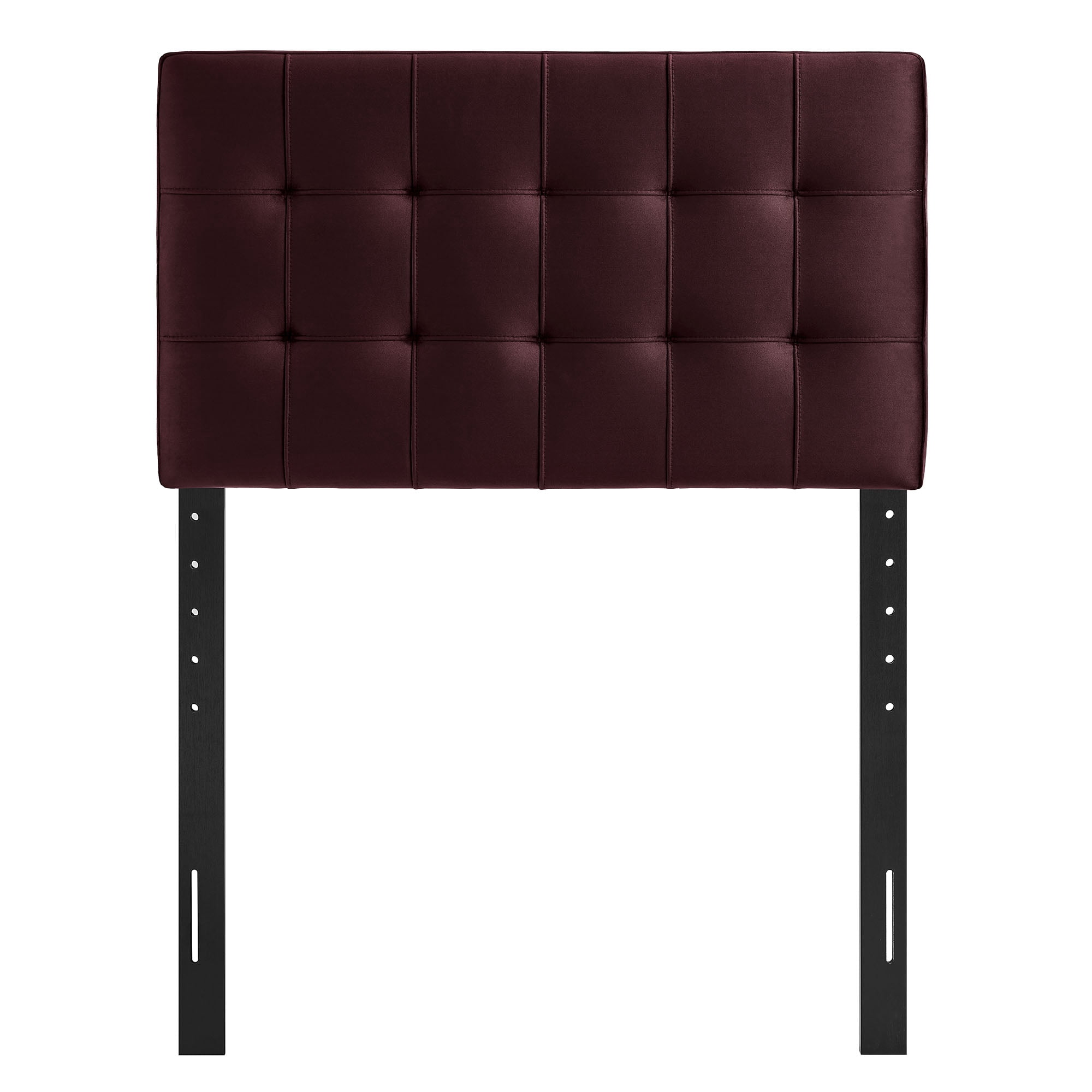 Lily Stain-Resistant Performance Velvet Twin Size Headboard in Mulberry