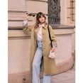 thumbnail image 2 of Lentta Womens Long Trench Coat Single Breasted Oversized Windproof Overcoat Fashion Outerwear, 2 of 7