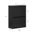 thumbnail image 2 of SoBuy Armoire à Chaussures 2 Tiroirs Basculants Rangement Organisateur FSR165-K-SCH, 2 of 6
