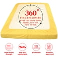 thumbnail image 6 of Super Soft and Durable​​ Microfiber Fitted Sheet, Machine Washable Fitted Bed Sheet with 15 inches Deep Pocket, Full, 54 x 75 inches, Yellow, 6 of 7