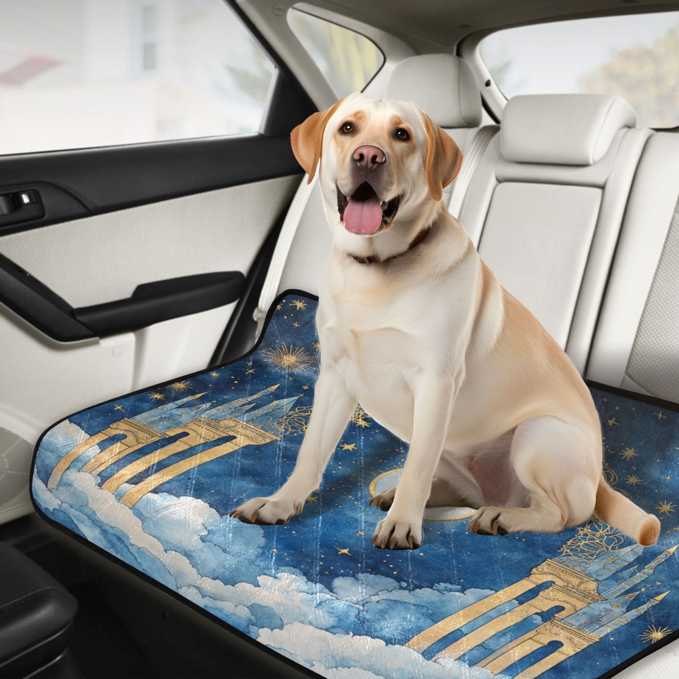 Qxltty Celestial Sky Cat litter Pads Pet Set of 2 Diaper Mats Center Anti-leakage Layer Absorbent Soft and Comfortable