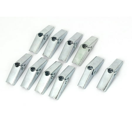 M6 Thread Metal Spring Loaded Hollow Wall Anchor Wing Nuts Silver Tone 10 (America's Best Wings Silver Spring Md)