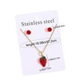 thumbnail image 6 of 4Pcs Necklace and Earrings Set Under $5! Yannianjz Minimalist 304 Stainless Steel Necklace and Earrings Set, Light Luxury Jewelry for Women, Valentine's Day Anniversary Gift, 6 of 9