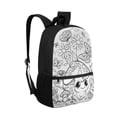 thumbnail image 2 of Uourmeti Frog and Butterfly Pattern Backpack, Large Capacity Polyester Backpack 17 Inch Personalized Polyester Daily Backpack for Tourism School, 2 of 6