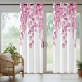 thumbnail image 5 of Outdoor Curtains for Patio Waterproof, Pink Eucalyptus Leaves Outdoor Privacy Panels Grommet, Spring Botanical Leaf Branches Blackout Outside Curtains for Porch/Cabana 54"x108", 1 Panel, 5 of 8