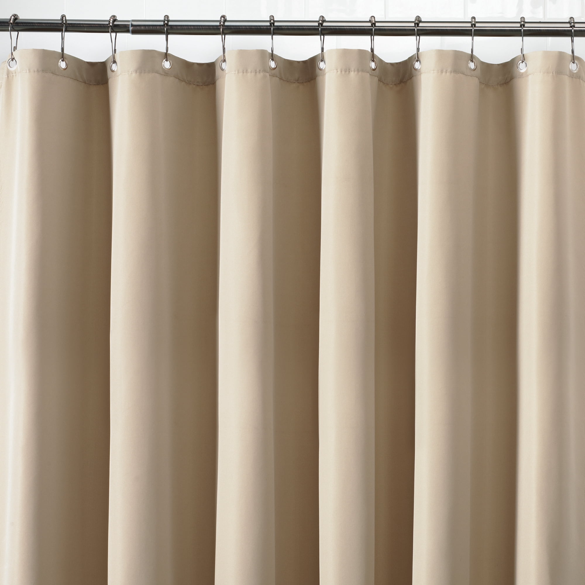 Zenna Home Ultimate Waterproof Fabric, Tan Shower Curtain Liner