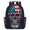 Blue, variant on Day of the Dead Skull Backpack for Adults, Breathable Adjustable Strap Casual Daypack, Lightweight Helloween Flower Skull Work Laptop Backpack