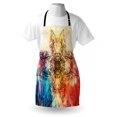 thumbnail image 3 of Mandala Apron Ornate Original Mandala Sketch over Colorful Dirty Digital Collage Mystic Pattern, Unisex Kitchen Bib Apron with Adjustable Neck for Cooking Baking Gardening, Multicolor, by Ambesonne, 3 of 3