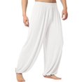thumbnail image 3 of Pantalones harén para mujer y hombre, pantalones largos holgados de modal para yoga, pantalones anchos deportivos bohemios para danza del vientre, pantalones deportivos de secado rápido, ropa de yoga, 3 of 4