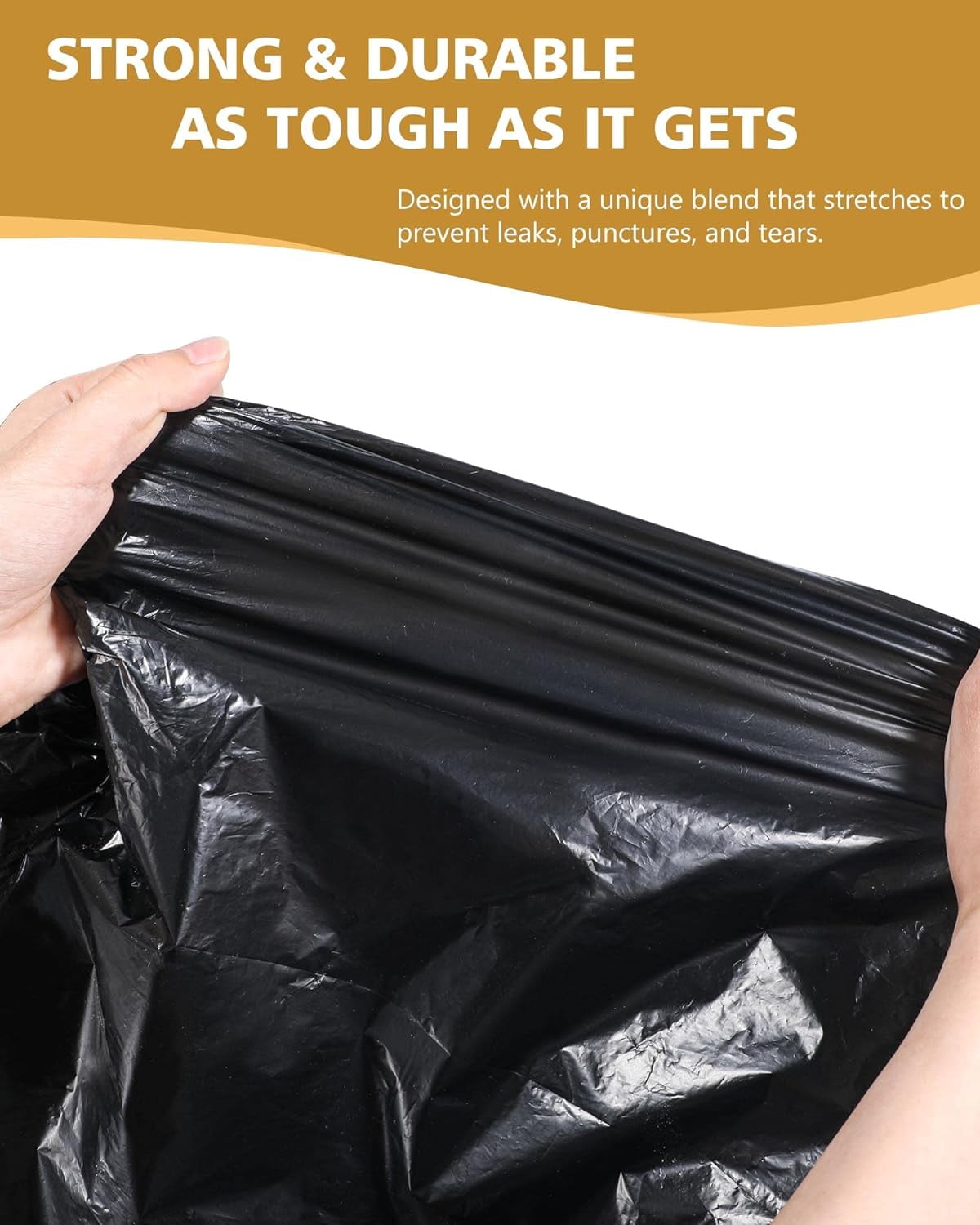 23 Gallon Trash Bags with Zip Ties, 20-25 Gallon Trash Bags (50 Count Bulk) Large Black Trash Bags 20 Gallon Trash Bags, Extra Large Garbage Bags for Commercial, Household, Lawn (30"x35") Black