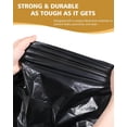 thumbnail image 4 of 23 Gallon Trash Bags with Zip Ties, 20-25 Gallon Trash Bags (50 Count Bulk) Large Black Trash Bags 20 Gallon Trash Bags, Extra Large Garbage Bags for Commercial, Household, Lawn (30"x35") Black, 4 of 5