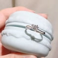 thumbnail image 2 of Anillo de plata de ley S925 con diamante de 1 quilate, anillo de diamantes para mujer, propuesta de boda, pareja, anillo de boda de moissanita, 2 of 5