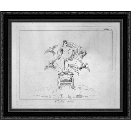 Chariot of Venus 24x20 Black Ornate Wood Framed Canvas Art by Piranesi, Giovanni Battista