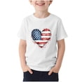 thumbnail image 2 of ITSAME 4th of July T-Shirts for Boys, Crewneck Independence Day Print Short Sleeve Kids Patriotic Graphic Tee White Size 7-8T, 2 of 5