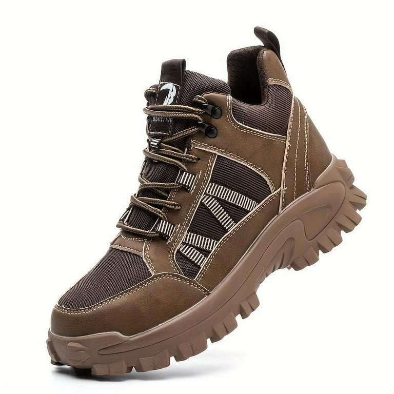 Leather Safety Trainers Womens Work Boots Ecetana Steel Toe