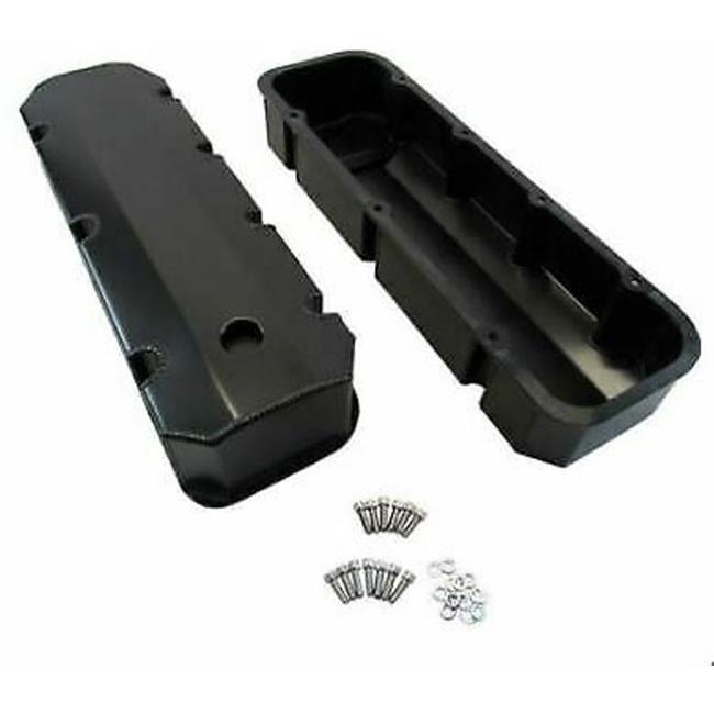 BBC 454 Fabricated Tall Aluminum Valve Cover Short Bolts with Holes#44;  Black Anodized Walmart Canada