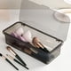 thumbnail image 4 of Caja de almacenamiento transparente con tapa abatible y orificios de drenaje, organizador de cubiertos para palillos, cucharas, cuchillos y tenedores, apilable para encimera., 4 of 6