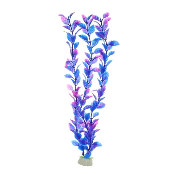 Unique Bargains 1 Pcs Aquarium Plant Decorations Artificial Aquatic Plant Purple 11.81"