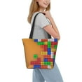 thumbnail image 2 of Sikiie Colorful Building Blocks A Shoulder Bag Casual Hobo Crossbody Tote Bag for Women and Men Large Purse Messenger Bag Travel Work, 2 of 6