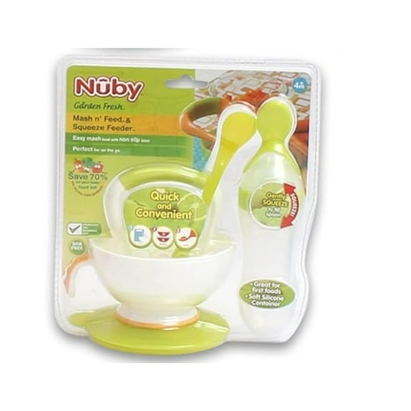 Nuby Garden Fresh Mash N' Feed and Squeeze Feeder Set