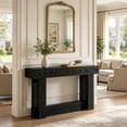 thumbnail image 2 of Fnova 63" Farmhouse Console Table, 2-Tier Wooden Narrow Entryway Table, Long Sofa Table for Living Room, Entrance, Hallway, 2 of 5