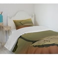 thumbnail image 4 of Ambesonne Fantasy Quilted Bedspread Set 2 Pcs, Tree on Cliff Precipice, Twin Size, Sand Brown Cinnamon, 4 of 6