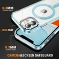 thumbnail image 4 of Magnetic for iPhone 12 Case, [Fit for MagSafe] [Never Yellowing] [Military Grade Rugged Durable Protection] Back Slim Clear Wireless Charging Shockproof Premium Phone Case,Blue, 4 of 7