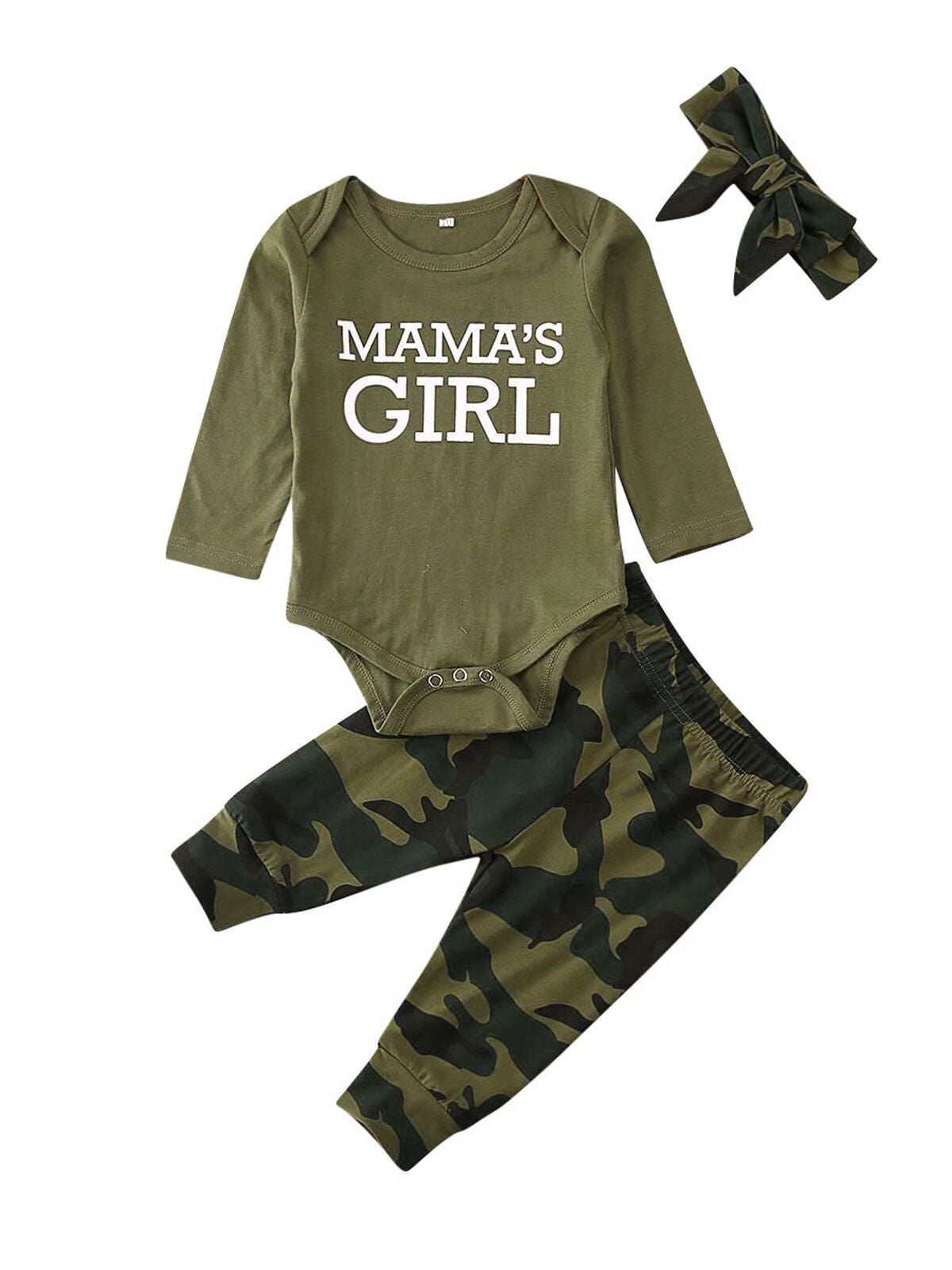 Mama Loves Toddler Girls Rompers and Jumpsuits Military Girl Outfits for Toddler Girls