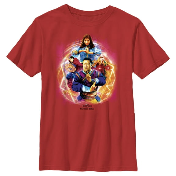 Boy's Marvel Doctor Strange in the Multiverse of Madness Powerful Heroes Graphic Tee Red Small