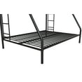 DHP Dusty Twin over Full Metal Bunk Bed with Secured Ladders, Black