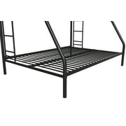DHP Dusty Twin over Full Metal Bunk Bed with Secured Ladders, Black