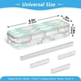 thumbnail image 3 of Plastic Pencil Box Large Capacity Pencil Boxes Clear Boxes with Snap-Tight Lid Stylish Office Supplies Storage Organizer Box Pastel Green and Peach Bows, 3 of 7