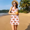 thumbnail image 3 of Fotbe cute fox pink Vestido de Verano sin Mangas para Mujer – Vestido Midi Línea A, Estilo Camiseta Floral, Vestido Playero Casual y Fluido, 3 of 7