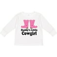 thumbnail image 3 of Inktastic Daddy's Little Cowgirl Girls Long Sleeve Toddler T-Shirt, 3 of 5