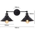 thumbnail image 2 of E27 Both Ends Adjustable Wall Lamp Retro Wrought Iron Wall Light Bedside Reading Light Living Room Restaurant Cafe Illumination Corridor Lights, 2 of 7