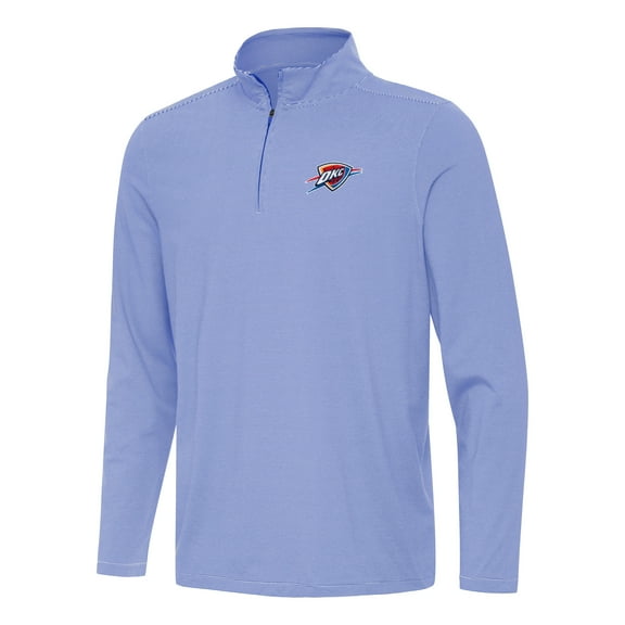 Men's Antigua  Royal Oklahoma City Thunder Twine Quarter-Zip Top