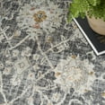 thumbnail image 3 of Nourison Oushak Home 4' x Round Charcoal Vintage Indoor Rug, 3 of 9