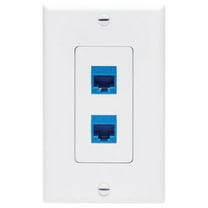 Eaton N042D-002V-WH EATON TRIPP LITE SERIES CENTER PLATE INSERT, DECORA STYLE - VERTICAL, 2 PORTS, T