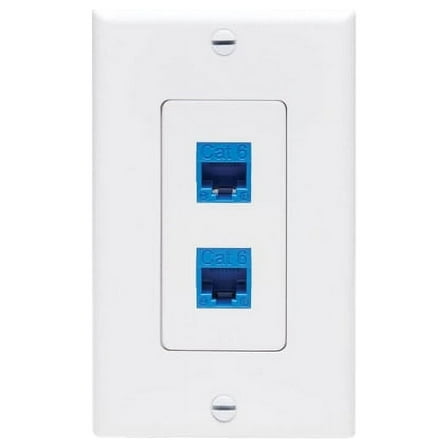 Eaton N042D-002V-WH EATON TRIPP LITE SERIES CENTER PLATE INSERT, DECORA STYLE - VERTICAL, 2 PORTS, T