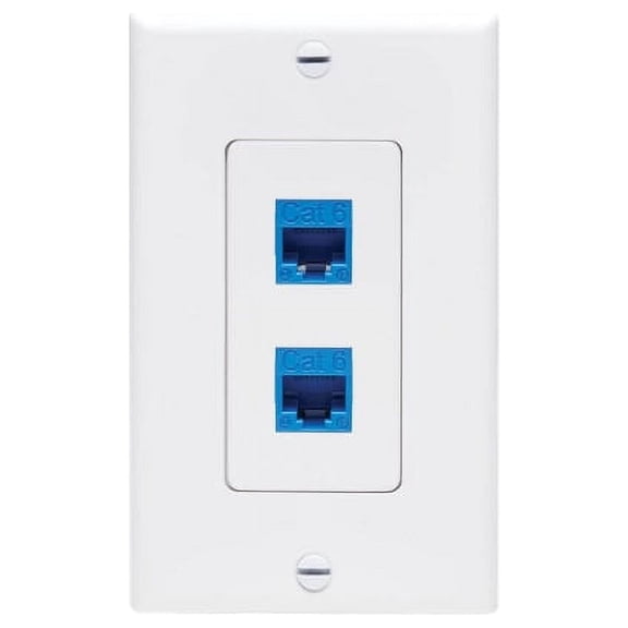 Eaton N042D-002V-WH EATON TRIPP LITE SERIES CENTER PLATE INSERT, DECORA STYLE - VERTICAL, 2 PORTS, T