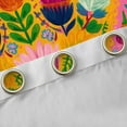 thumbnail image 4 of Manfei Colorful Graffiti Flower Curtains Pack of 2 (42x84 Each),Oil Painting Artwork Curtains Blackout,Pink Green Orange Bedroom Curtains For Girls Kids,Microfiber Bedroom Decor, 4 of 6