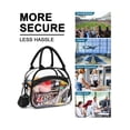 thumbnail image 3 of Gustave Clear Tote Bag Stadium Approved Transparent Crossbody Lunch Bag Shoulder Handbag Purse for Women Men Work Concerts Sports Events - Black, 3 of 7