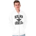 thumbnail image 4 of Real Men Build Auto Mechanic Life Men's Big & Tall Graphic Zip Up Hoodie Brisco Brands 3X, 4 of 5