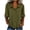 Army Green, variant on Button Down Linen Shirts for Women Lightweight Thin Casual Collared Puff 3/4 Sleeve Blouses Relaxed Dressy Casual Solid Color Tops S