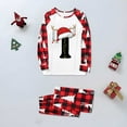 thumbnail image 2 of Gkeoshab Pajamas for Women Set Matching Family Pajamas Sets Christmas PJ's with 140 Letter and Plaid Printed Long Sleeve Tee and Bottom Loungewear I, 2 of 5