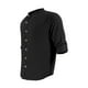thumbnail image 4 of pstuiky camisas de hombre de manga larga, Camisa de hombre de lino y color liso con cuello alto y ventilación, manga larga Tops de hombre s, 4 of 9