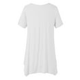 thumbnail image 2 of fatyb Womens Flowy Long Blouses V Neck Short Sleeve Casual Tunic Shirts Dressy Loose Asymmetrical Tops, 2 of 4