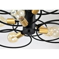 thumbnail image 4 of Camilla 28 in. 9-Light Indoor Matte Black Finish Semi-Flush Mount Ceiling Light with Light Kit, 4 of 5